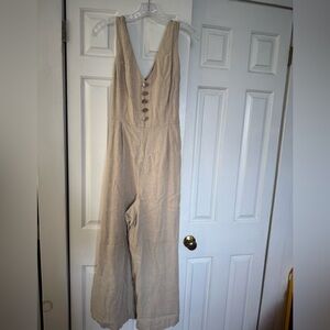 MAEVE Anthropologie Khaki Jumpsuit
